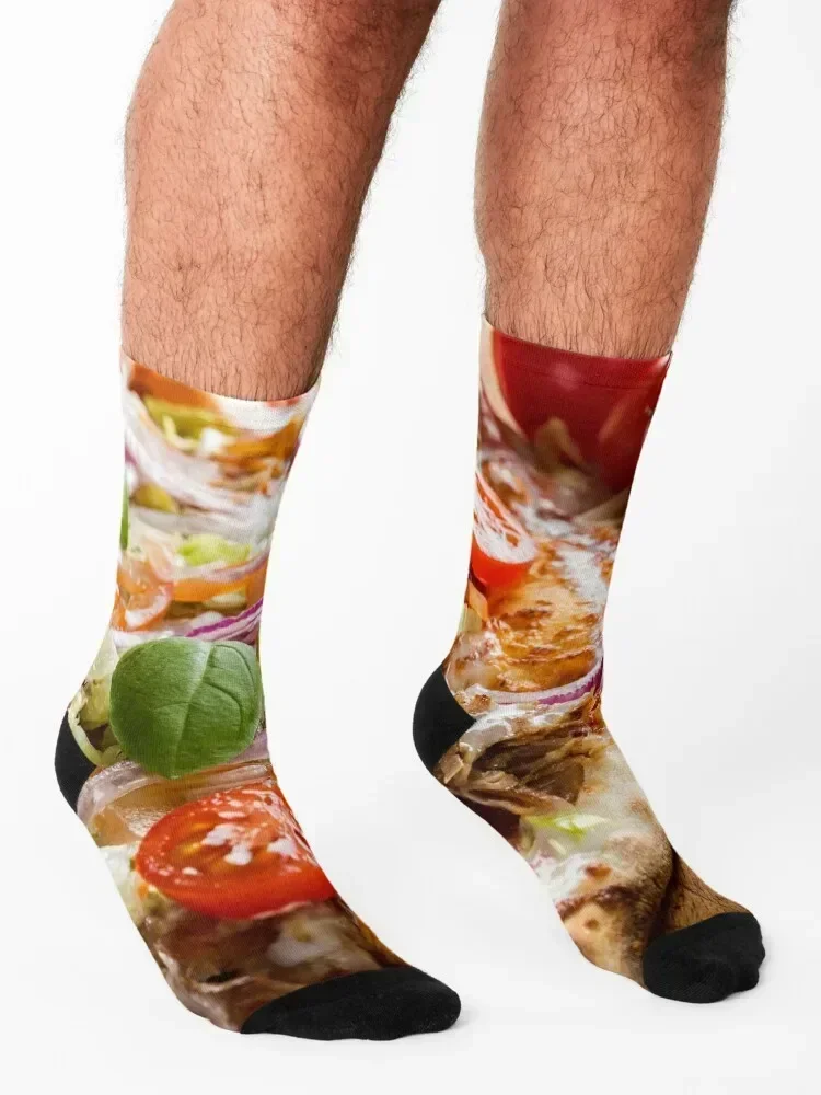 Kebap pizza Носки для сумасшедшего спорта и отдыха Мужские носки Женские