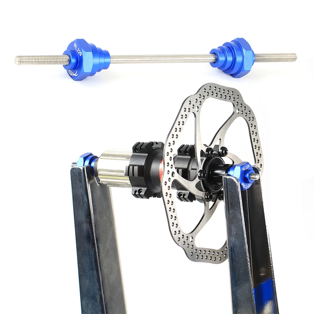 

Bike Bicycle Hub Thru Axle Adaptor Adapter For 12/15/20mm Bike Hub Rim Wheel Truing Stand Adapter 200mm Length Fix Rod
