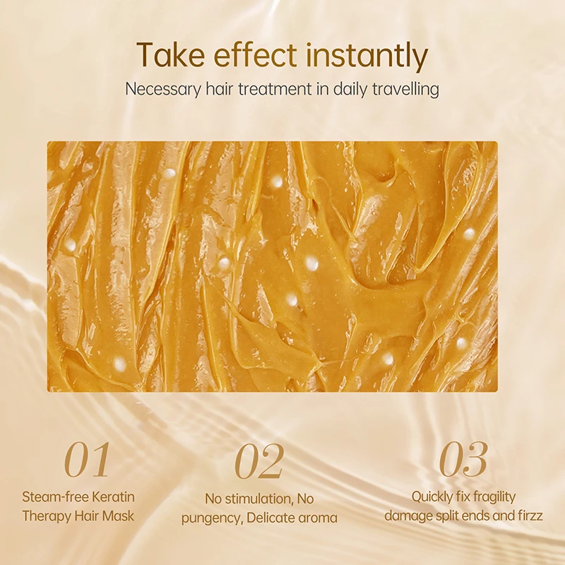 Кератиновая маска для волос PURC гладкая шелковистая Сыворотка против выпадения