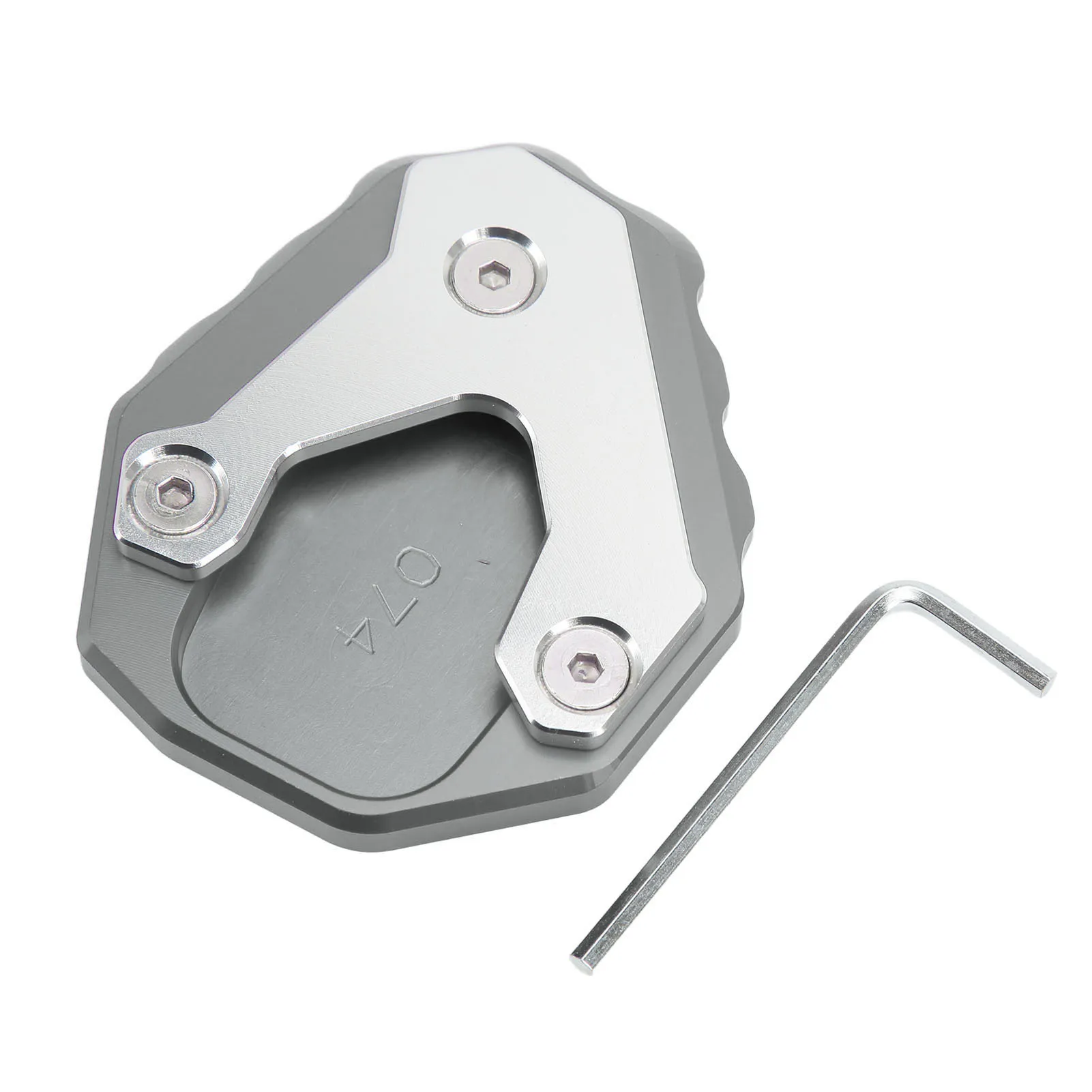 

Motorcycle Kickstand Enlarger Aluminium Alloy Side Stand Extension Plate Pad Replacement for CB500X 2019+Gray