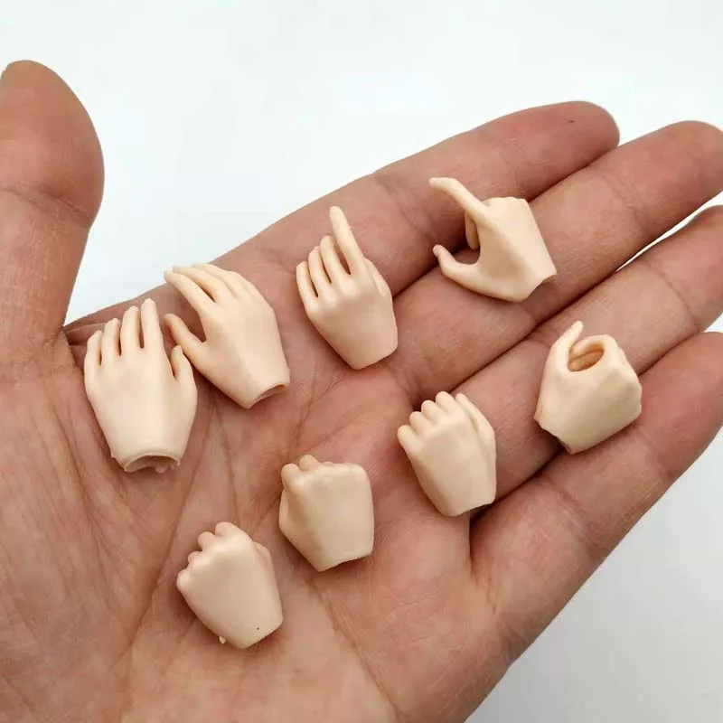 

4 Pair Female Soldier Hand Model Pale White Skin 1/6 Scale Finger Hand Model for 12in Phicen Tbleague JIAOUL Doll Action Figure