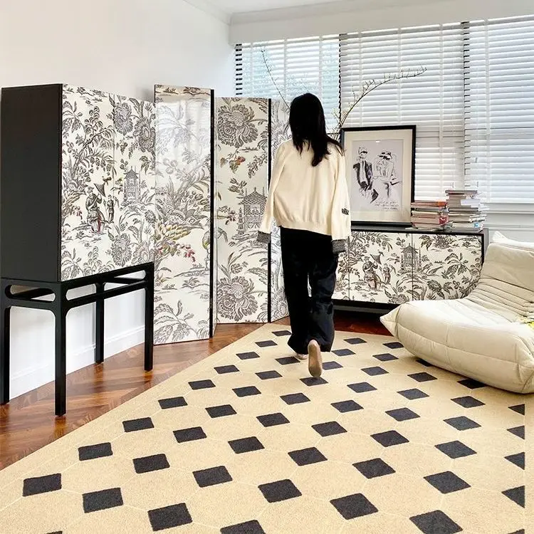 

Carpets for Living Room Crystal Velvet Carpet Floor Mats Bedroom Living Room Sofa Rug Nordic Style 3D Floor Mat High Quality