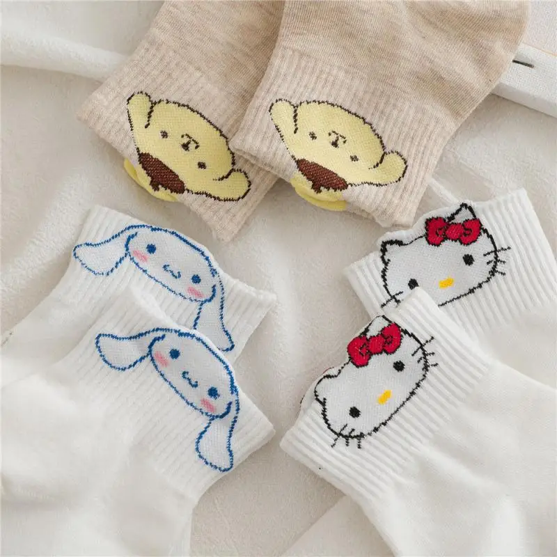 

Kawaii Sanrio Cinnamoroll носки женские Мультяшные хлопковые носки летние дышащие хлопковые носки удобные носки подарок для студентов пар