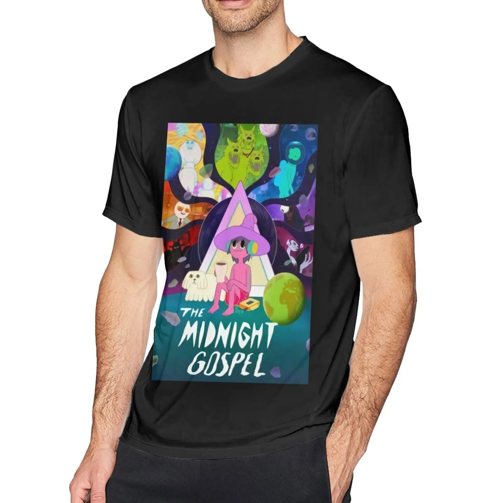 

Мужская футболка с коротким рукавом и постером «Полночь Евангелия»