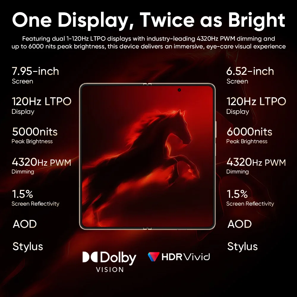 Фото 100% Оригинальный HONOR Magic V6 Global Version Складной смартфон Snapdragon 8 Elite Gen5 6660 мАч 80W FastCharge Тройная камера с OIS IP68 №5