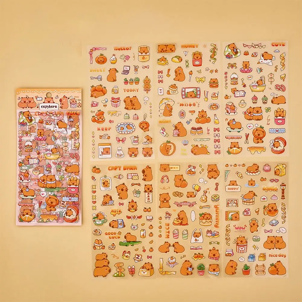 

6 шт. наклейки капибара