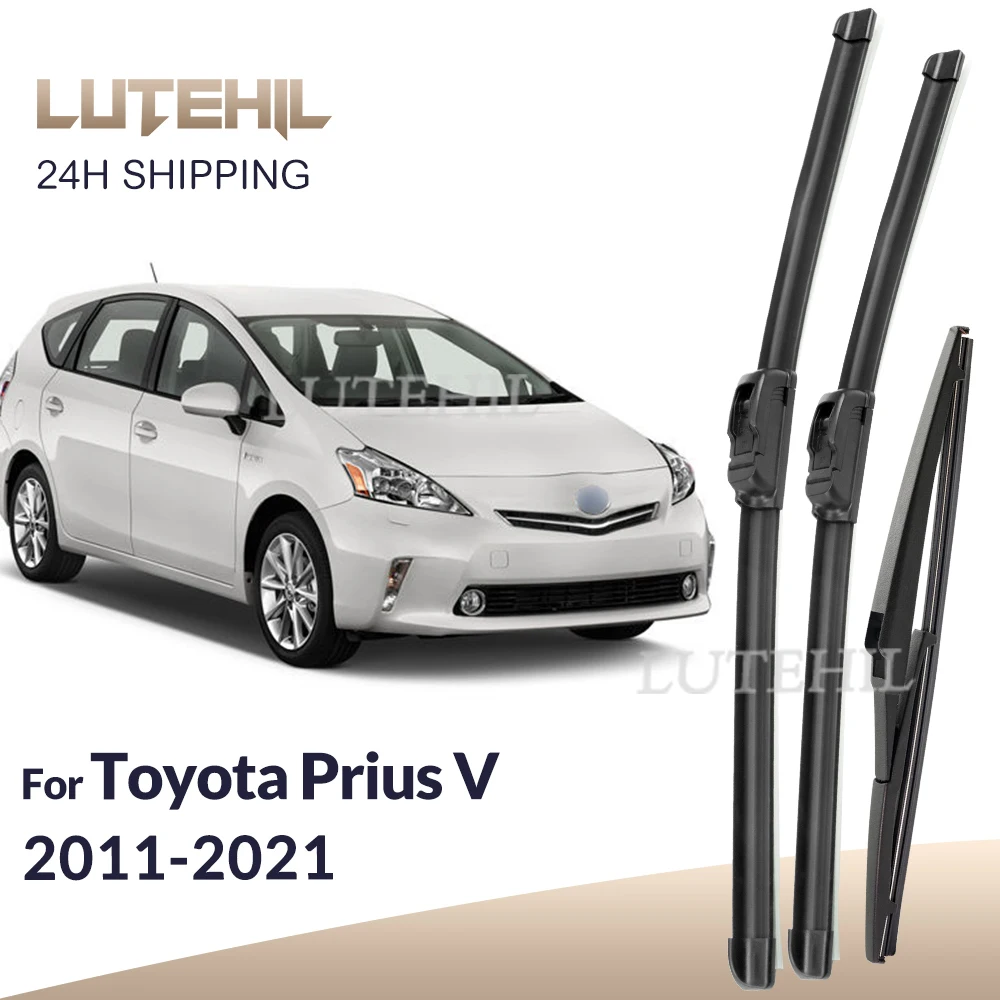 

Для Toyota Prius V 2011-2021 2012 2013 2014 2015 стеклоочиститель передние и задние щетки стеклоочистителя лобовое стекло щетки 26 "+ 19" + 11"