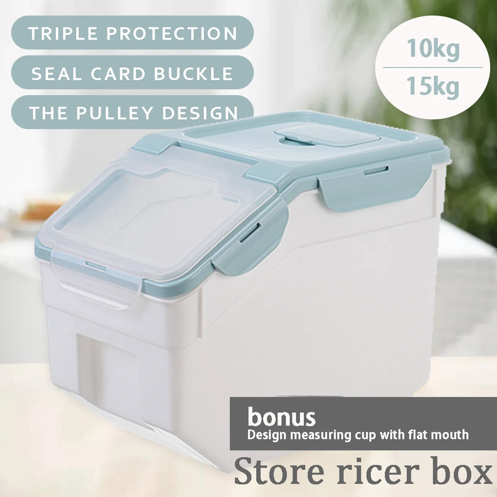 

Pantry Organization Bins Box Multi-function 10kg/15kg And Storage Clear Bins with Lids for Storage Kitchen Organization Fridge