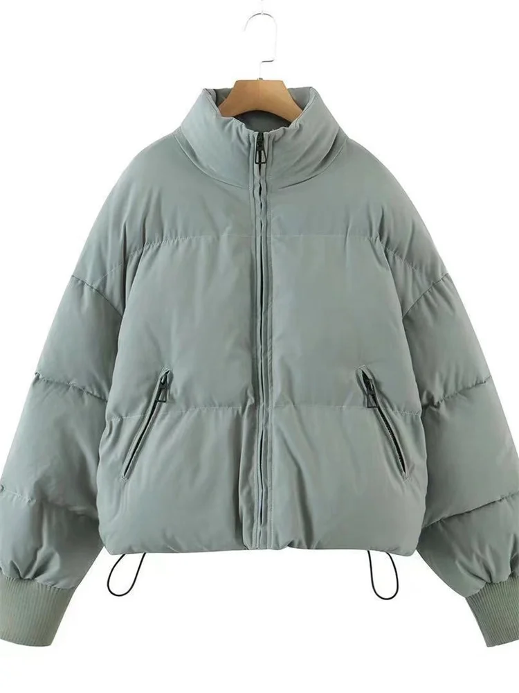 Winter 2022 Puffer Long Sleeve Jacket Tops Bubble Solid Casual Female Streetwear Coats For Women Keep Warm Outdoors Wholesale