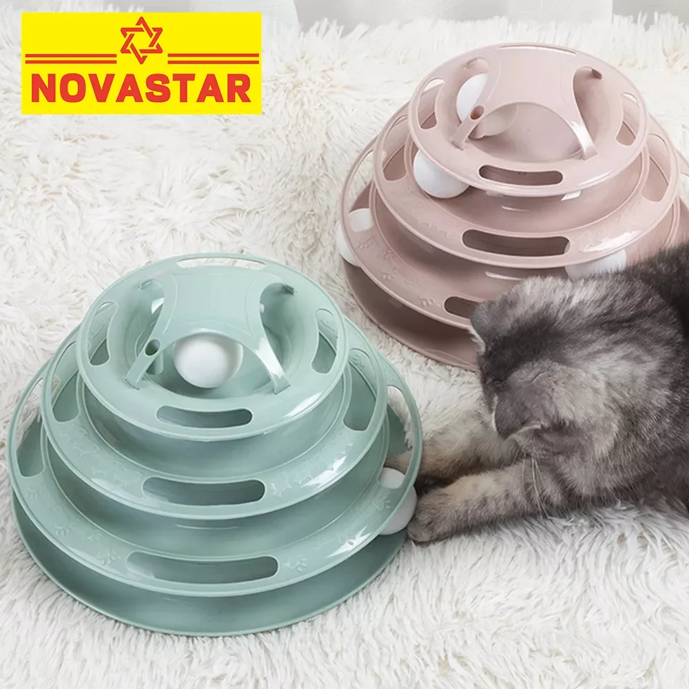 

2023New Toys for Cat Toy Tower Tracks Interactive Cat Toy Training Amusement Plate Kitten Tower Tracks Disc Cat Tunnel Cat Acces