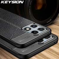 keysion shockproof case for honor x8 x9 x7 x30i luxury leather texture soft silicone phone back cover for huawei honor x8 x9 5g