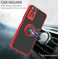 redmi note 11 6 43inch 2022 4g case car finger holder armor cover redmi note 11s 11 pro global shockproof shell cases