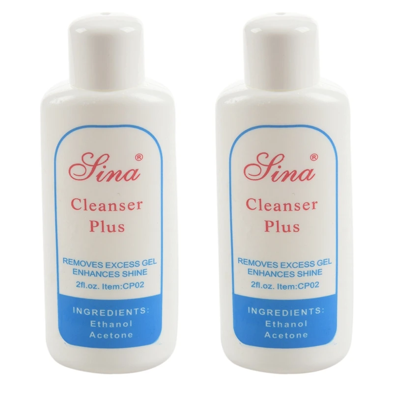 

2X Acrylic Nail Art Nail Cleanser Plus Remover UV Gel Tips