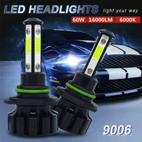 2pcs 60w 16000lm led headlight 6000k 9006 hb4 9012 led bulb h7 h11 9005 5202 car led headlight 12v car fog light headlamp v5b