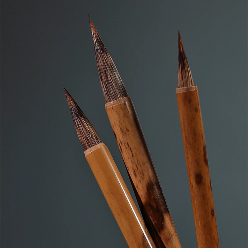 Purple Rabbit Hair Lian Brush Set Wen Zhengming Zhao Mengfu Small Regular Script Calligraphy Chinese Painting Outline Pen