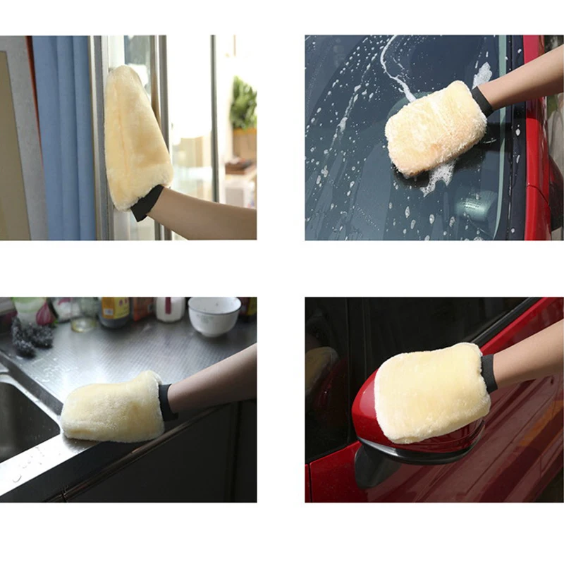 Мягкие Перчатки Для Мытья Автомобиля Из Микрофибры Средства Чистки Полировки