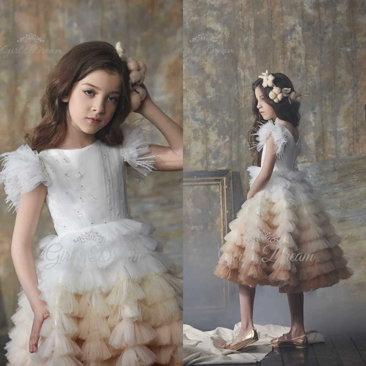 

Милое розовое платье в цветочек для девочек, на свадьбу, спагетти, для дня рождения, с бантом, для первого причастия