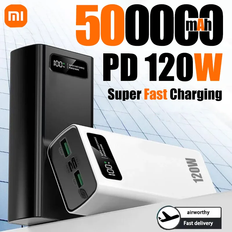 Фото Xiaomi 200000 мАч светодиодный цифровой дисплей Power Bank высокой емкости 120 Вт сверхбыстрая зарядка портативный внешний аккумулятор для IPhone новый №2
