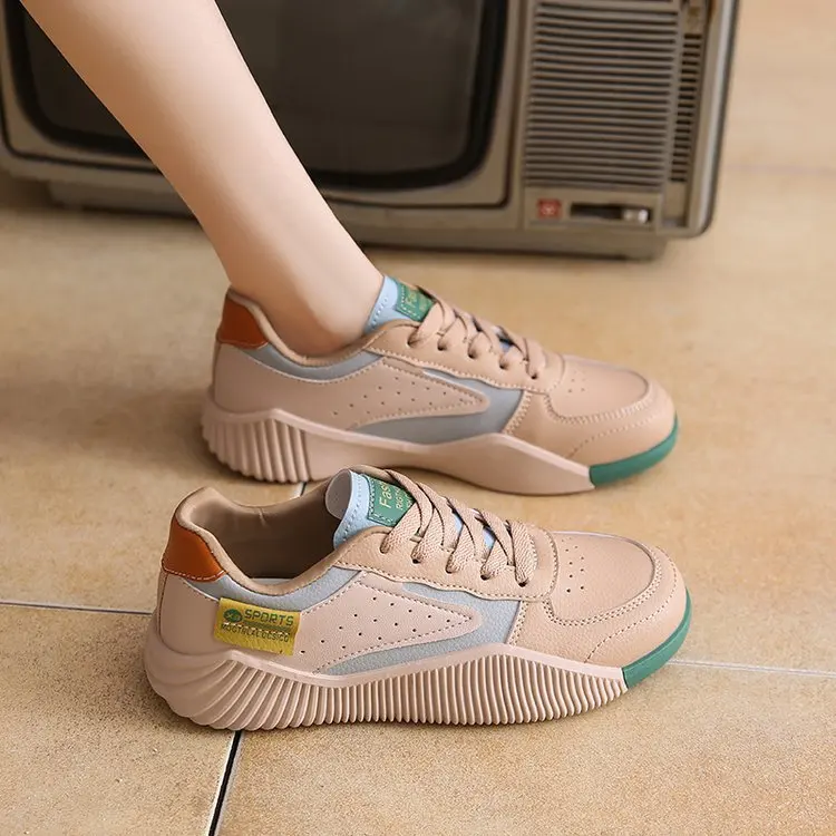 

Женская обувь, осенняя модная женская обувь с круглым носком, женская обувь на танкетке, 2022 универсальные повседневные кроссовки, осенняя М...