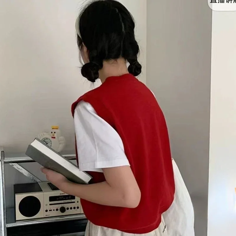 Свитер жилеты женский свободный простой удобный весенний Повседневный