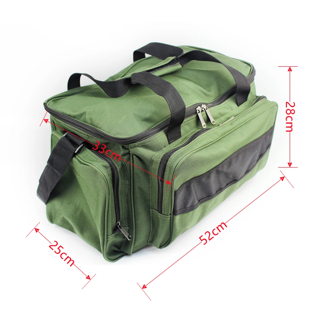 

Quality Practical Durable Bag Fishing Camping Carryall Coarse Fishing Tackle Bag Green Holdall Insulated Nylon