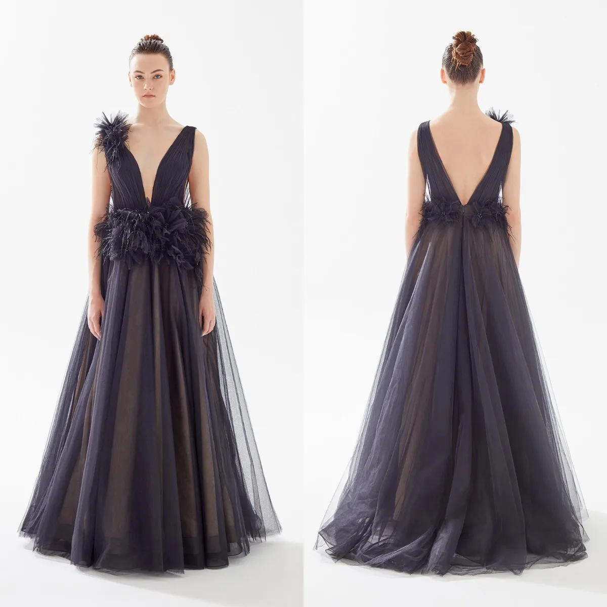 

Женское вечернее платье It's yiiya, фиолетовое платье до пола с глубоким V-образным вырезом, оборками и открытой спиной на лето 2019