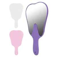 1pcs glass dental mouth mirror handle tooth shaped dental accessories dentist tools dental instrument dental laboratory 3 colors