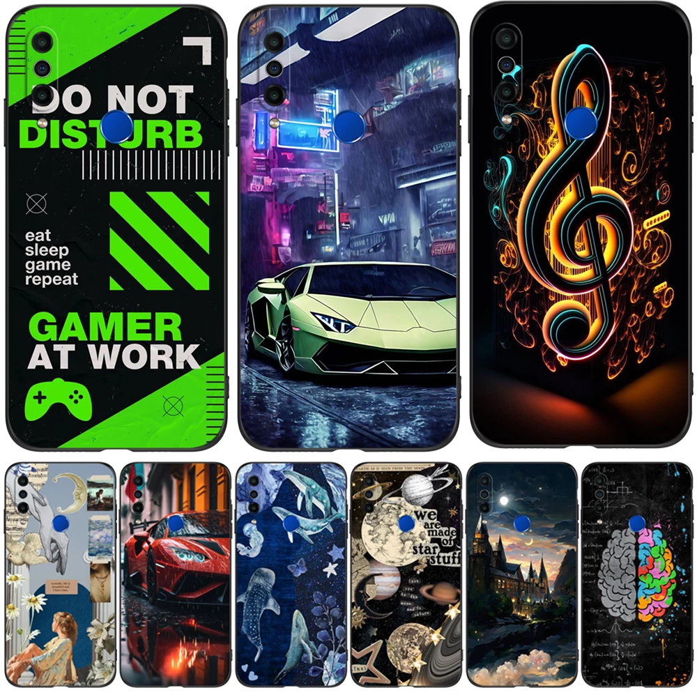 Задняя крышка для Meizu M10 для Meizu M 10, задняя крышка для Meizu 10, задняя крышка 6,5 дюйма, мягкая Кремниевая искусственная кожа, автомобиль, кот, игра