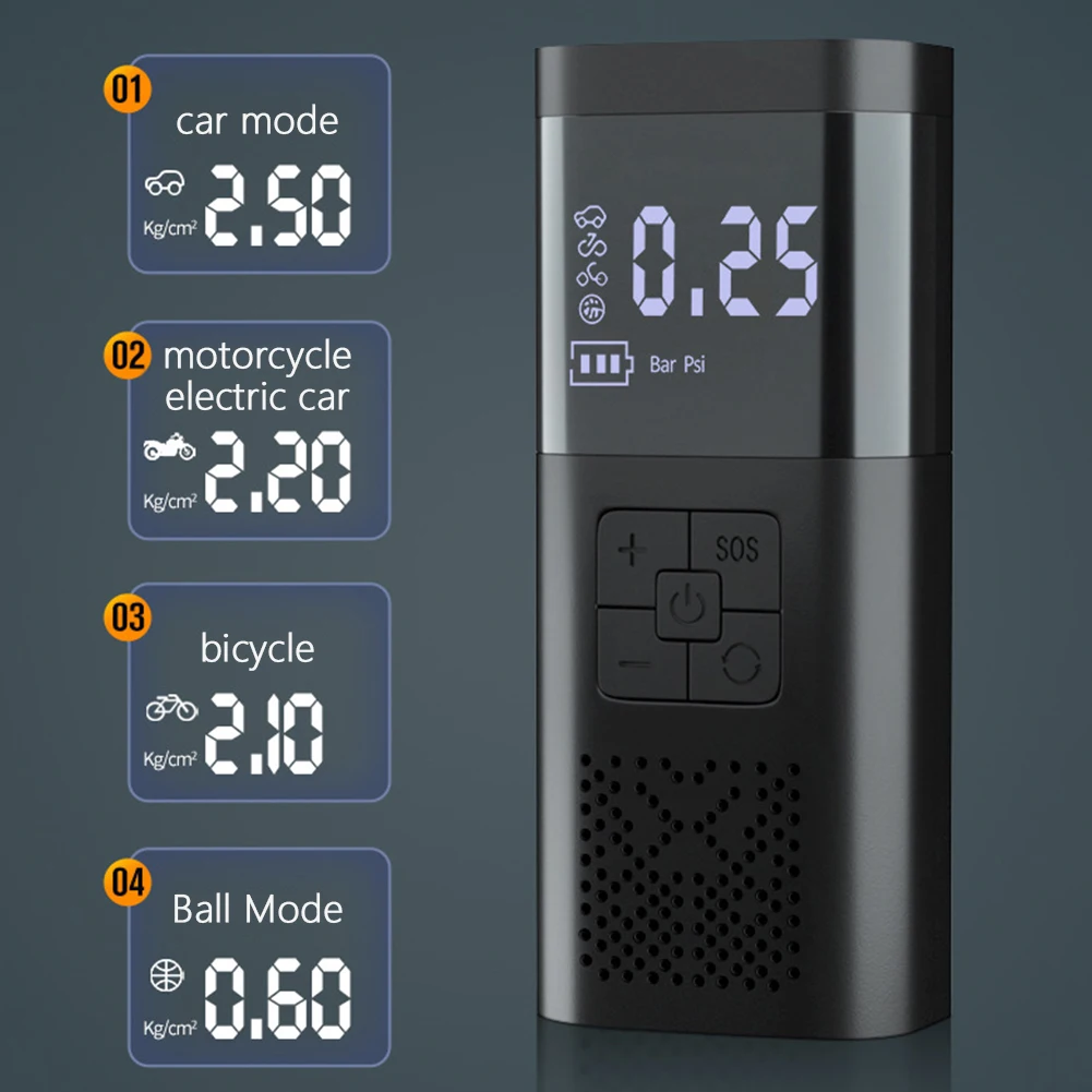 Портативный автомобильный воздушный компрессор электрический насос для быстрой