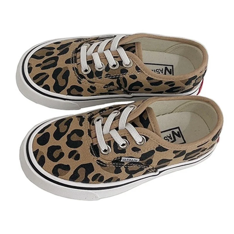 

Kruleepo Children Girls Leopard Canvas Casual Shoes for Baby Kids Boys Cross-Tied Rubber Bottom Outdoor Gym Running Sneakers