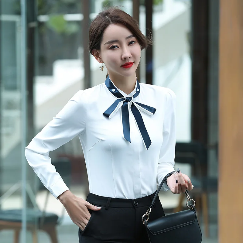 

New Women's Shirt Blouse Summer Long Sleeve Chiffon Casual Shirts Loose Blusas Office Ladies Clothing Chemise Femme