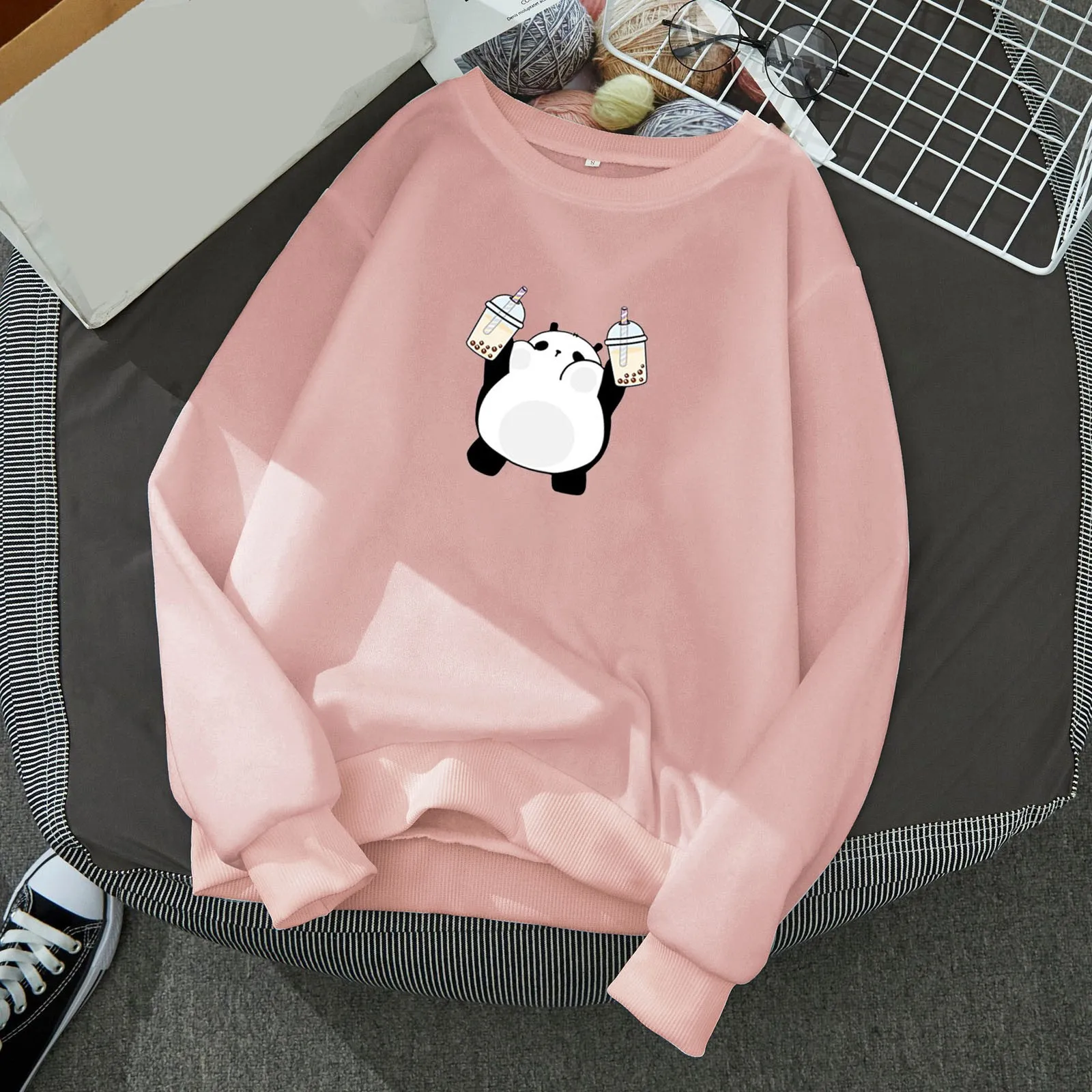 

Workout Sweatshirts Women Women's Pullovers Fun Graphic Print Round Neck Long Sleeve Sweatshirt Tops Women's Sweatshirt