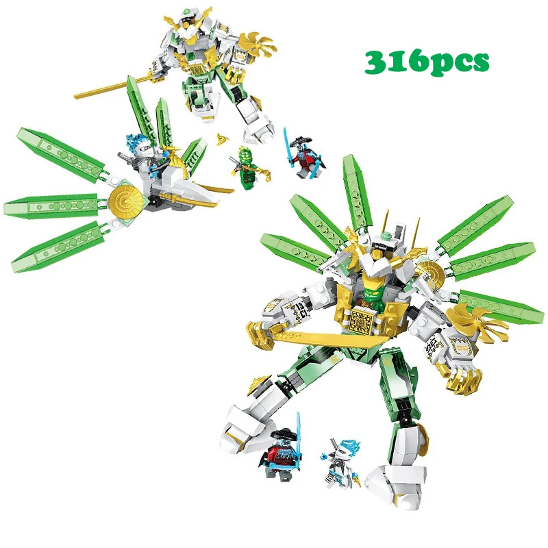 

316pcs New 2020 Ninjagoed Series Building Blocks Lloyd's Titan Mech Kids Ninja Building Blocks Toys Children Christmas Gifts