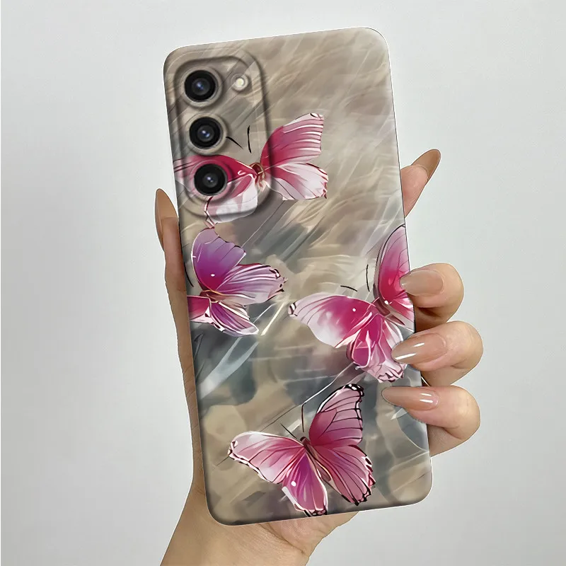 Чехол для Samsung Galaxy S23 Plus s23 + чехол телефона милые модные чехлы с рисунком бабочки Pro