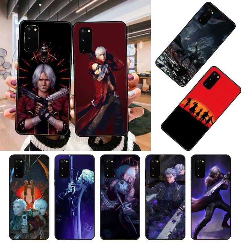 Devil May Game Phone Case For Samsung Note 9 10 20 Plus Pro Ultra J6 J5 J7 J8 Soft Black Phone Cover