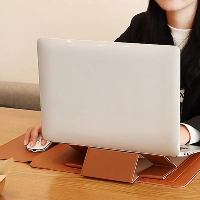 Кожаная сумка-чехол для ноутбука 13/14/15 дюймов с подставкой