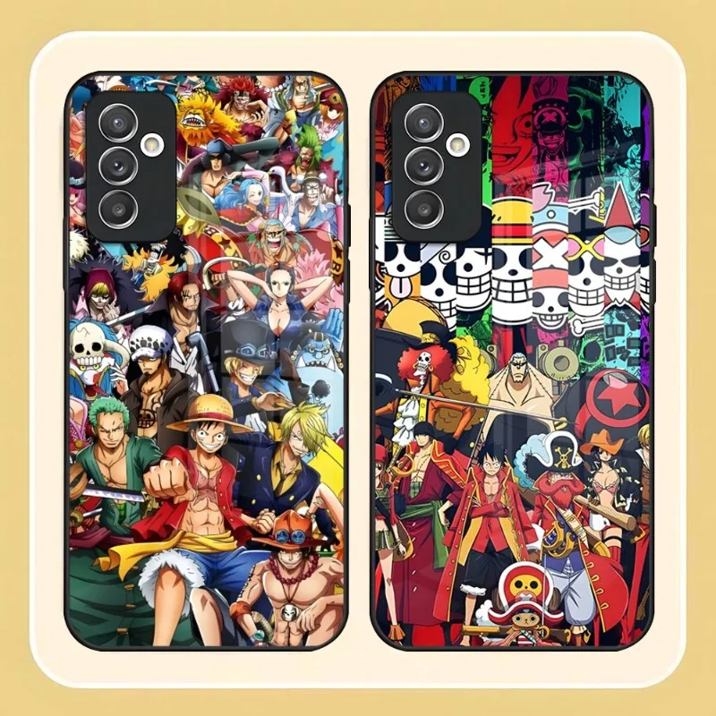 

Anime Ones Pieces Phone Case For Samsung S23 S20 S21 S30 S22 S8 S9 S10E Note 20 10 Pro Ultra Plus Glass Design Back Cover