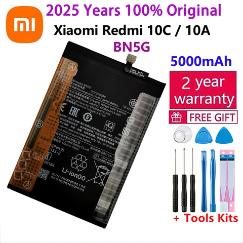 Высокое качество, 100% оригинальный аккумулятор BN5G для Xiaomi Redmi 10C/10A Mi Redrice 10C/10A, 5000 мАч, аккумуляторы Bateria, быстрая доставка