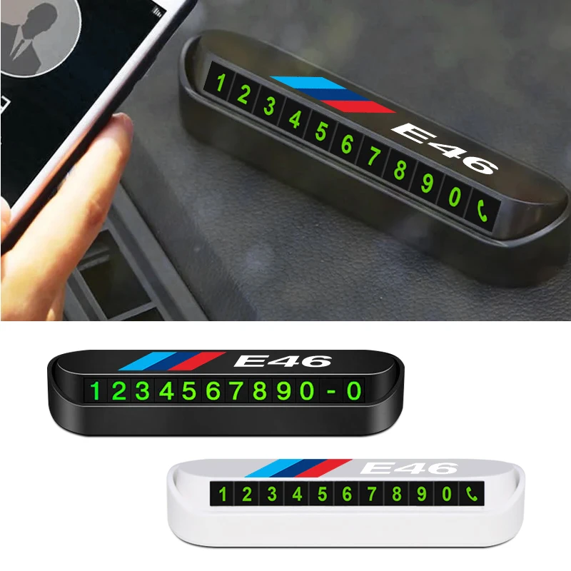 

1pcs Car Phone Number Temporary Parking Card for BMW E46 E39 E53 E36 F22 E87 E90 E91 E92 E65 X5 X3 1 3 5 7 Series M3 M5 M6