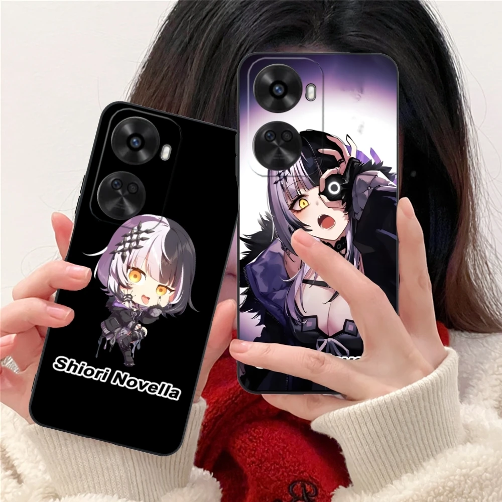 Shiori Novella Fashion Mobile Cell Phone Case for Huawei Nova 12 11 10 9 8 7 Pro SE 5G Black Soft Cover Shell