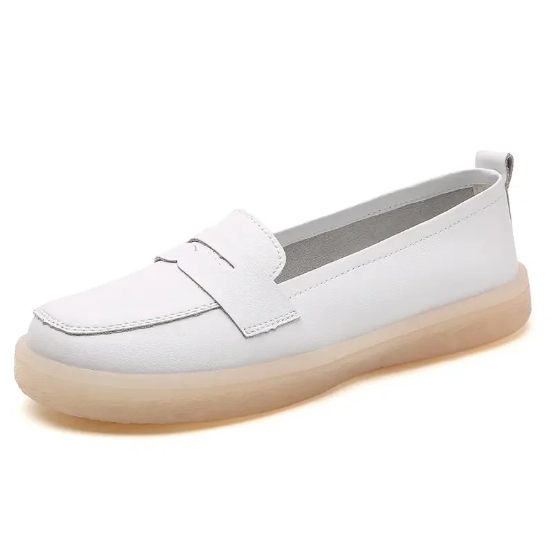 

Женские кожаные туфли на мягкой нескользящей подошве, демисезонные