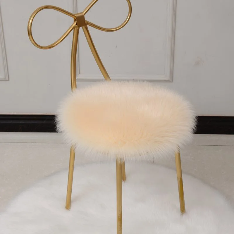 

Warm Plush Round Seat Cushion for Stool Anti-Slip Chair Mat Pad Home Office Chair Decoration Pad Soft Dining Chair Cushion