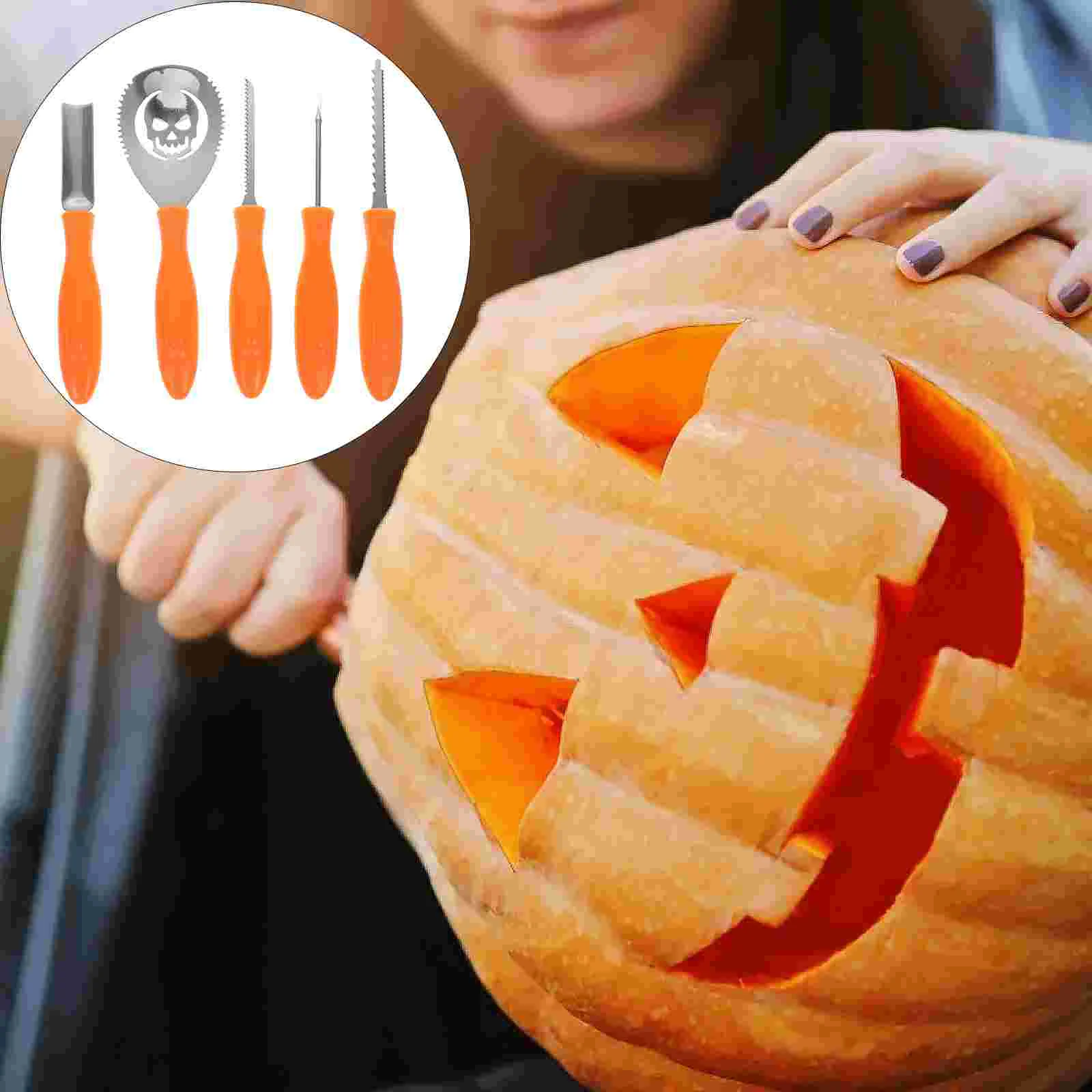 

Pumpkin Carving Tools Kit Cutting Setshape Tool Gutter Stencilkits Supplies Utensils Sculpting 3Dcarver Decorating Carcing