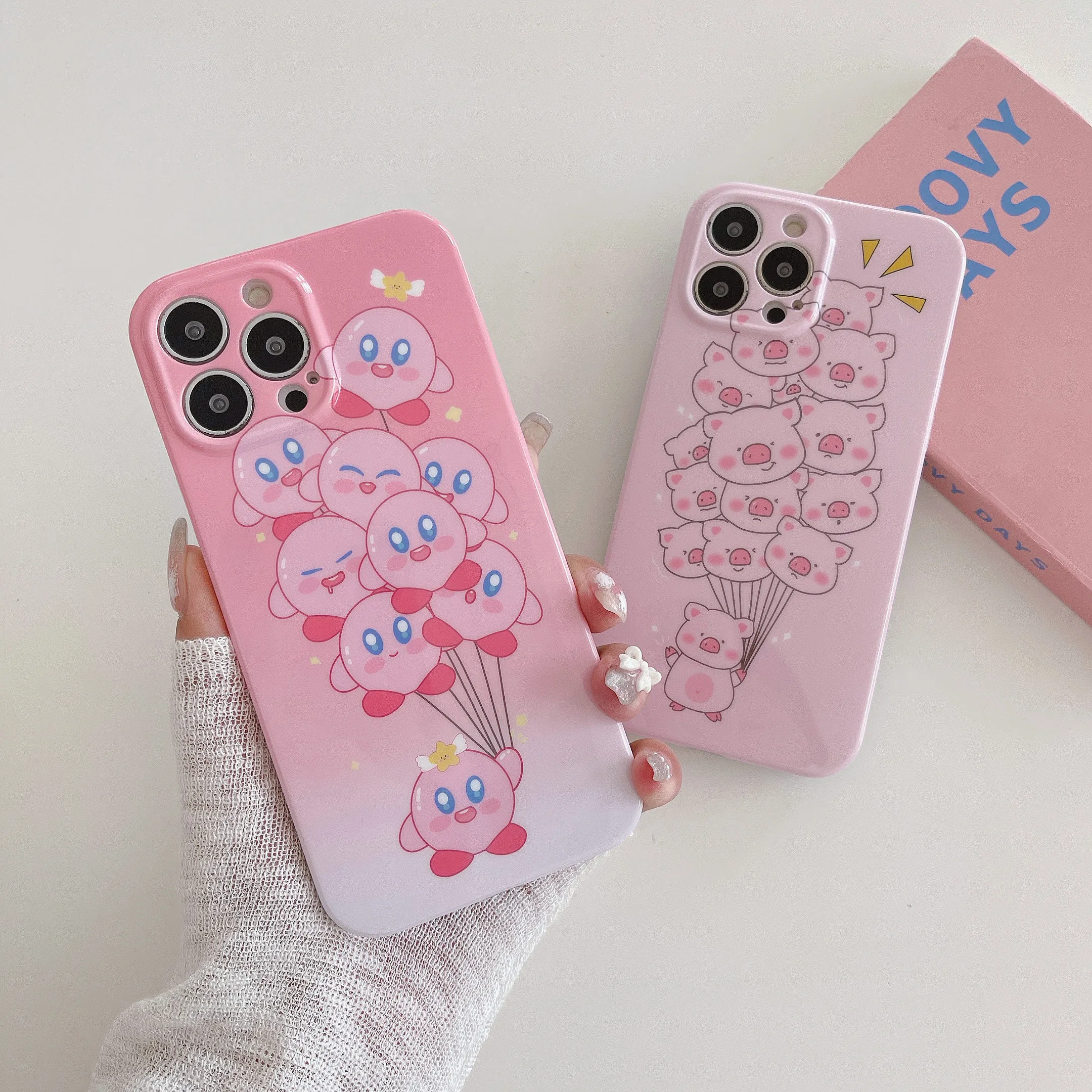 

Kirby Pink Pig Phone Cases For iPhone 13 12 11 Pro Max XR XS MAX X Back Cover