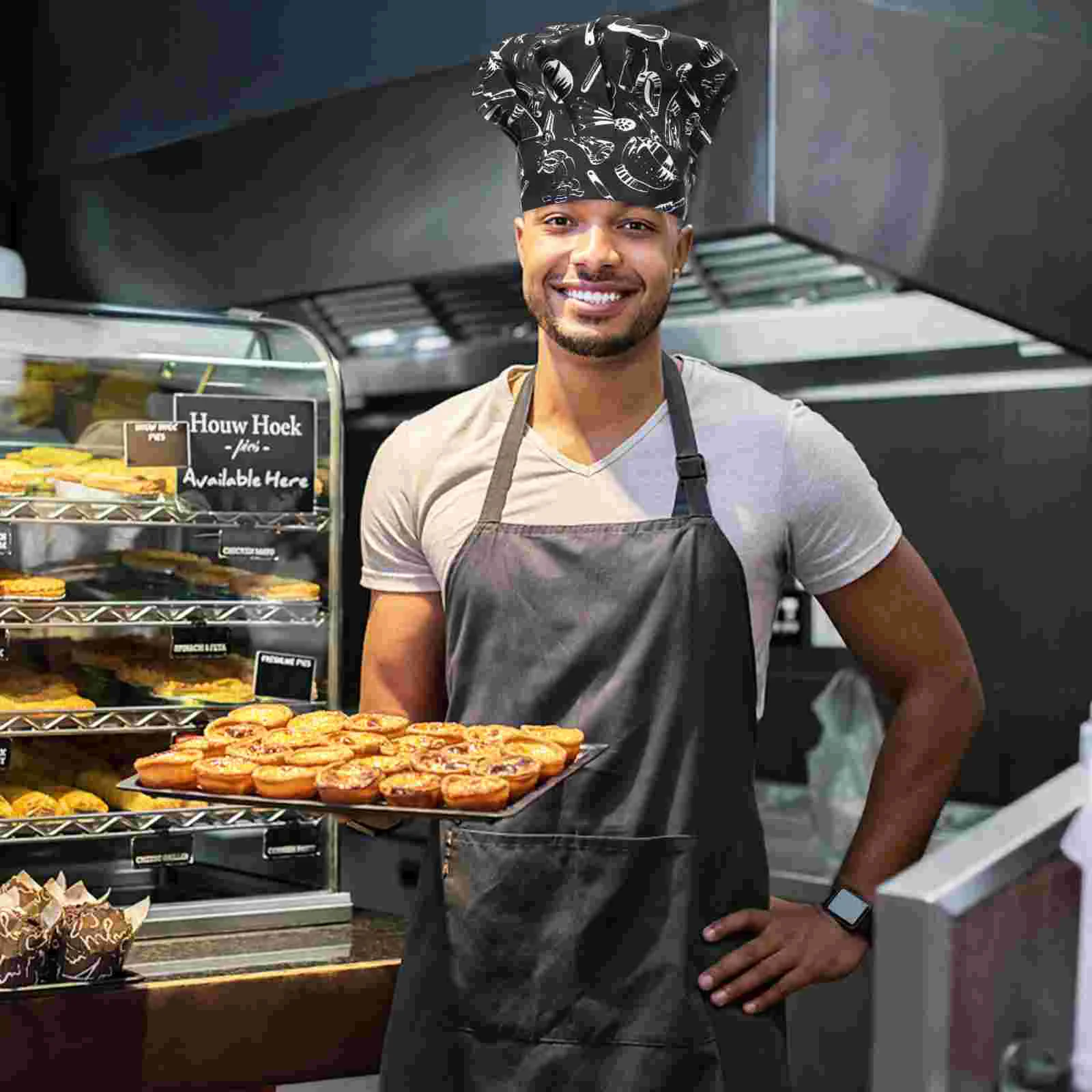 Поварская шапка 2 шт. головные повязки рабочие дышащие защитные мужские