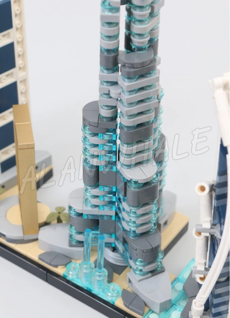 740 шт. Архитектура Skyline Dubai Jumeirahates Towers Рамка для фонтана отеля 20019 Наборы