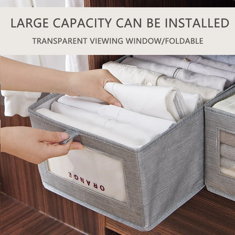 

Bedroom Fabric Storage Boxes Large Capacity Wardrobe Clothes Sorting Fabric Organizers Garderobe Cloth Storage Box Drop-shipping