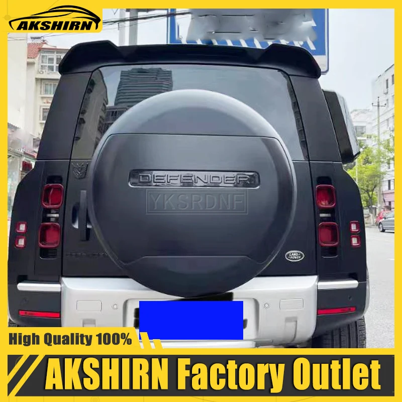 

High Quality ABS Material Glossy Black Carbon Fiber Look Roof Spoiler For LAND ROVER Defender 2019 2020 2021 Rear Wing