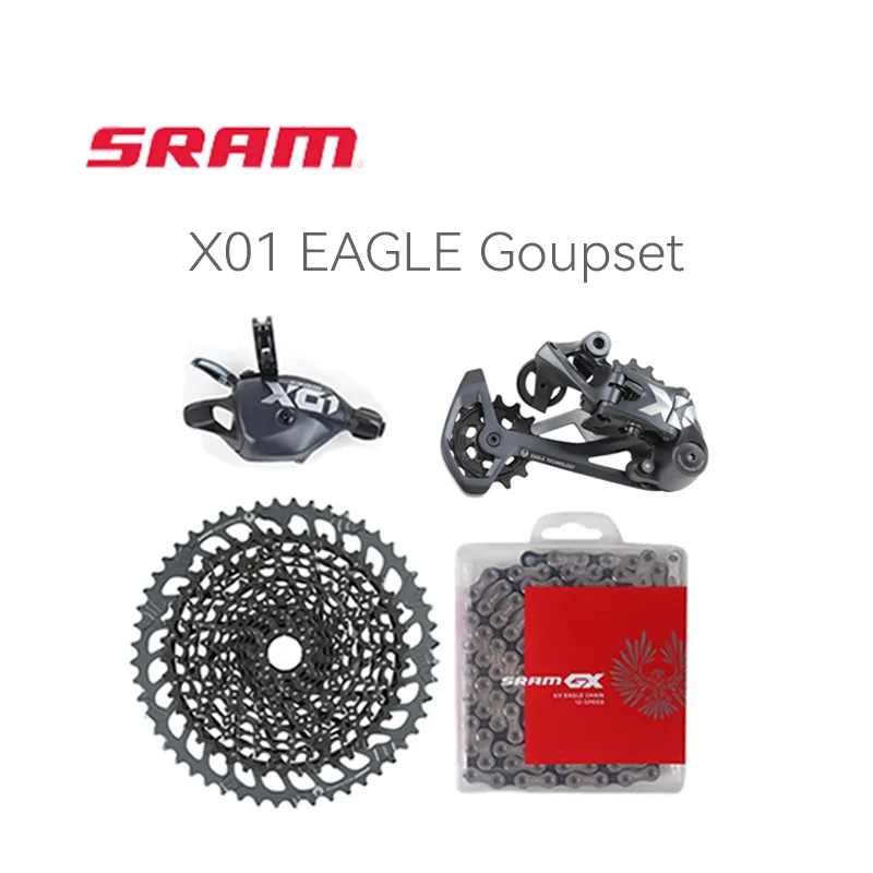 

SRAM X01 EAGLE 1X12 12 Speed MTB Bike Bicycle Groupset Trigger Shifter Rear Derailleur GX EAGLE Chain Cassette XG-1275 10-52T XD