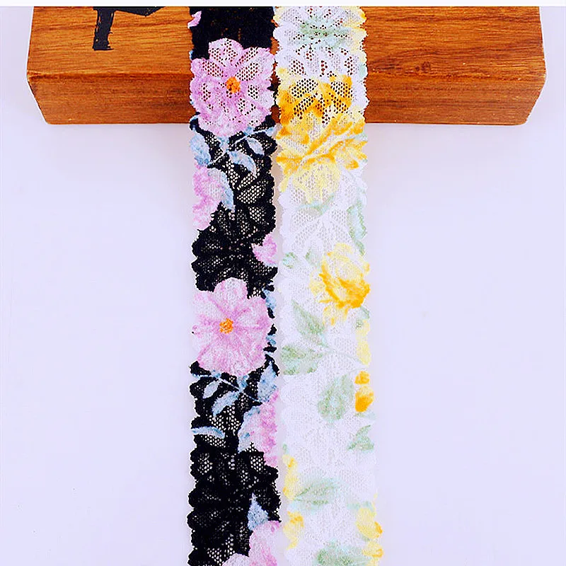 Water Soluble Embroidery Color Tie-Dye Lace Barcode Bra Underwear Drop Shoulder Shirt Ribbon Home Textile Pet Scarf Decoration